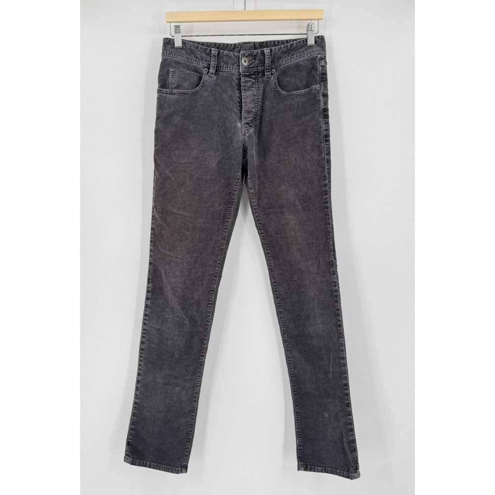 James Perse Standard Mens Gray Corduroy Skinny Pants Sz 28x30